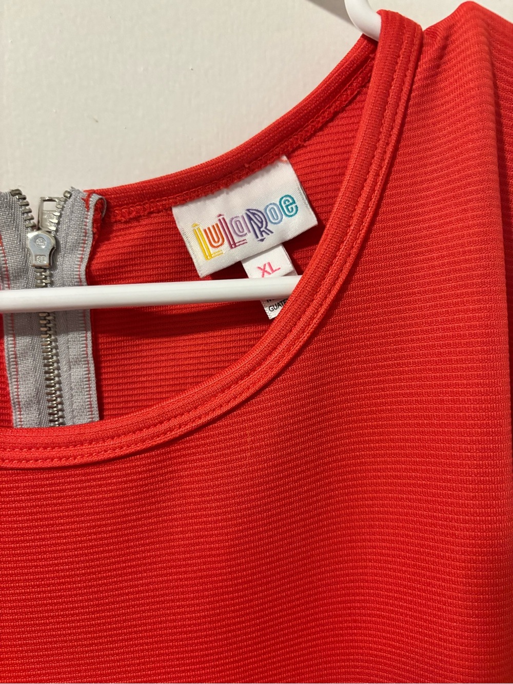Women’s Red Pleated Short Sleeve Dress - Picture 3 of 3
